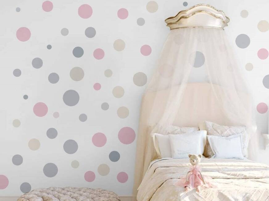 stickers pois chambre fille
